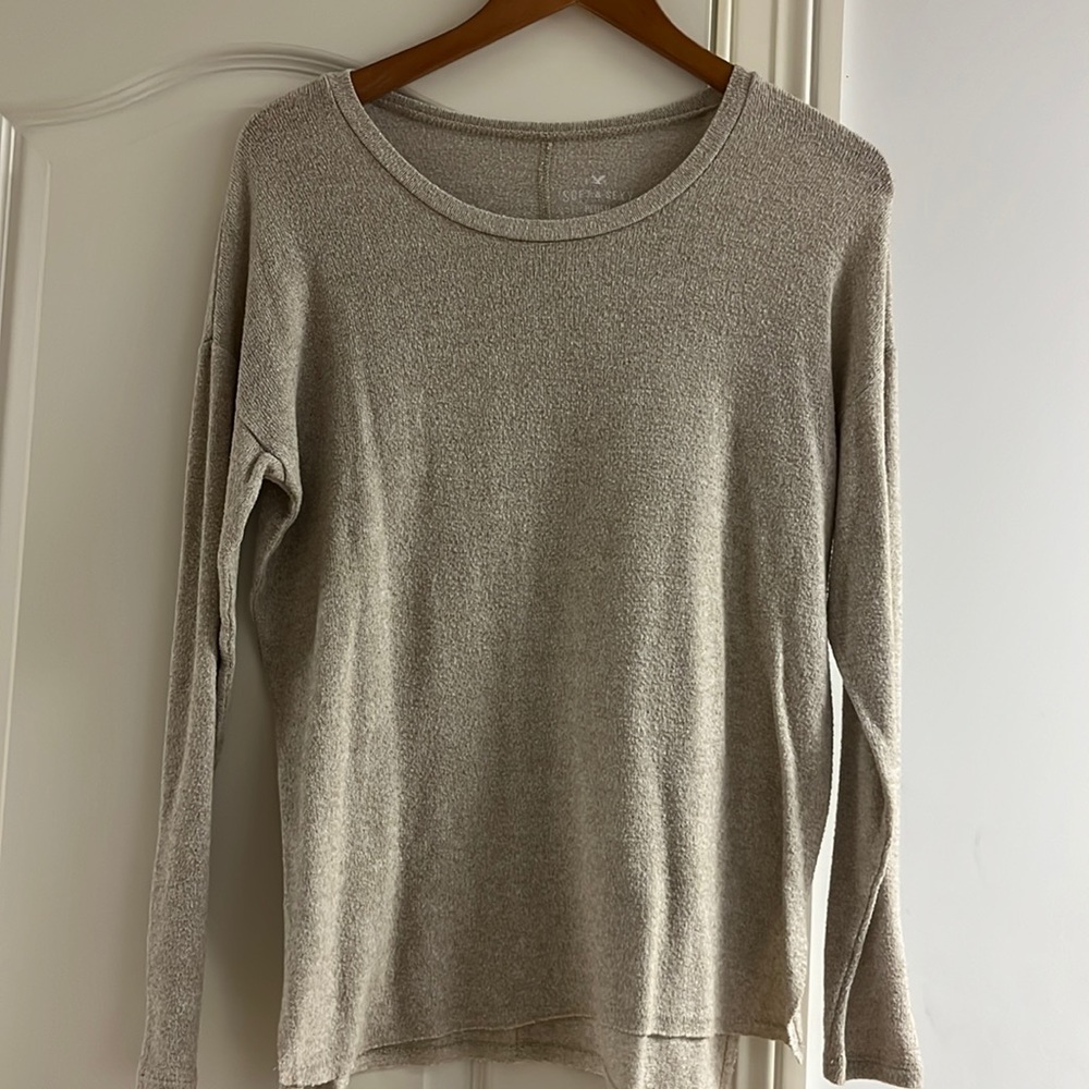 American Eagle Tan Cozy Sweater